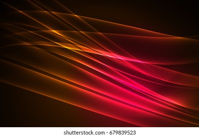 Vector polar lights concept, glowig shapes in the dark, abstract background