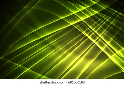 Concepto de luces polares vectoras, formas oscuras en el fondo oscuro y abstracto