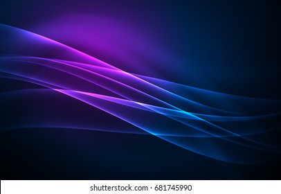 Concepto de luces polares vectoras, formas oscuras en el fondo oscuro y abstracto