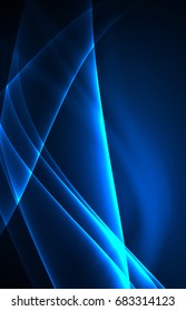 Vector polar lights concept, glowig shapes in the dark, abstract background