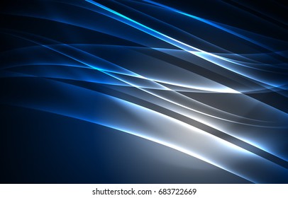Concepto de luces polares vectoras, formas oscuras en el fondo oscuro y abstracto