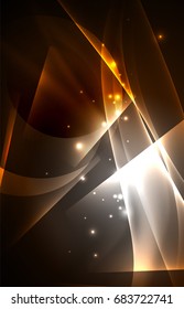 Concepto de luces polares vectoras, formas oscuras en el fondo oscuro y abstracto