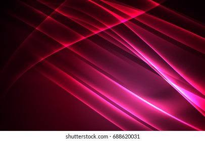 Concepto de luces polares vectoras, formas oscuras en el fondo oscuro y abstracto