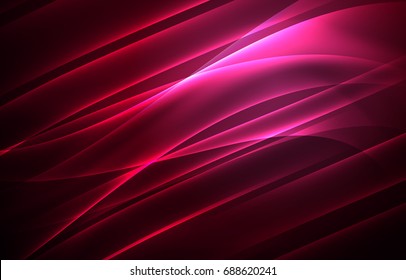 Vector polar lights concept, glowig shapes in the dark, abstract background