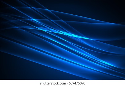 Concepto de luces polares vectoras, formas oscuras en el fondo oscuro y abstracto