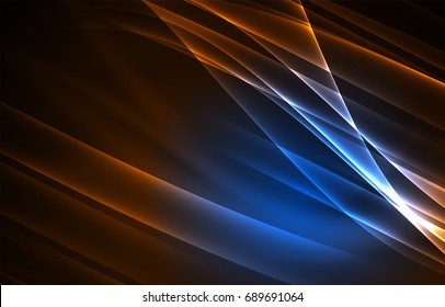Concepto de luces polares vectoras, formas oscuras en el fondo oscuro y abstracto