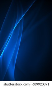 Vector polar lights concept, glowig shapes in the dark, abstract background