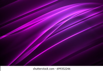 Vector polar lights concept, glowig shapes in the dark, abstract background