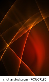 Vector polar lights concept, glowig shapes in the dark, abstract background