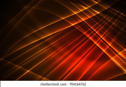 Vector polar lights concept, glowig shapes in the dark, abstract background
