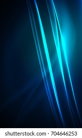 Vector polar lights concept, glowig shapes in the dark, abstract background