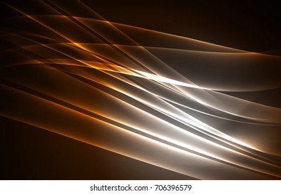 Concepto de luces polares vectoras, formas oscuras en el fondo oscuro y abstracto