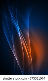 Vector polar lights concept, glowing shapes in the dark, abstract background