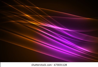 Concepto de luces polares vectoras, formas brillantes en el fondo oscuro y abstracto