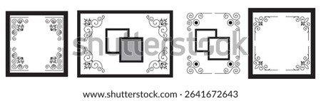 vector  Polaroid frame photo mockup scrapbook. Vector photo Frames Realistic Photo Templates with Shadows. Vintage Card Set for Stock Use. Vector Illustratios 