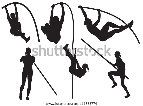 Vector Pole Vaulting Stock Vector (Royalty Free) 111368774