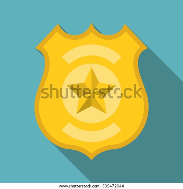 Vector police badge, flat\
design