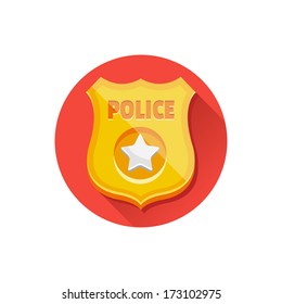 Vector Police Badge Icon