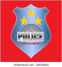 Vector Police Badge isolated