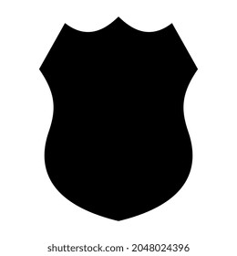 Vector Police Badge Silhouette or Icon