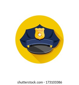 Sombrero de policía vectorial