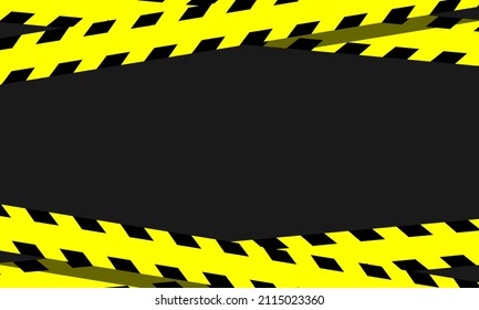 vector police line. black or grey backgrund. no crossing line. design with copy space