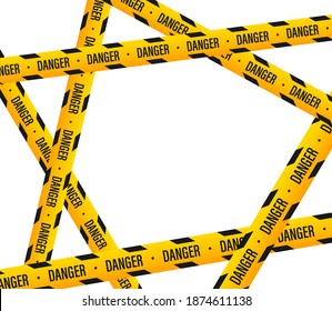 Vector police line do not cross tape design. Tapes isolated on white background.