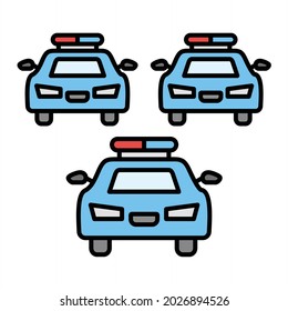Vector Police Squad Filled Outline Icon Design
