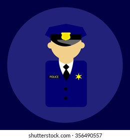 The vector of policeman