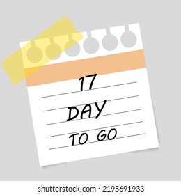 Vector policy. Deadline, calendar, notebook, time management. 17 days left