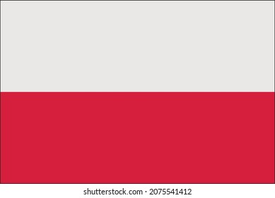 vector polished flag of poland with clean background