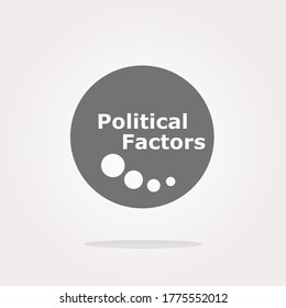vector political factors web button, icon