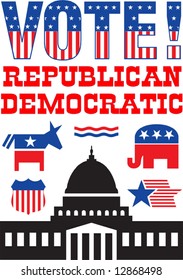 Vector political icons set