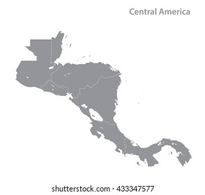 Vector of political map of Central America