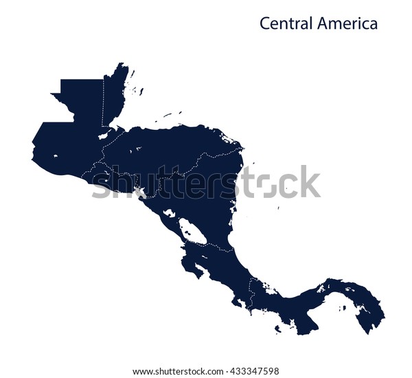 Vector Political Map Central America Stock Vector Royalty Free