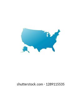 Vector Political Map Of The United State Of America