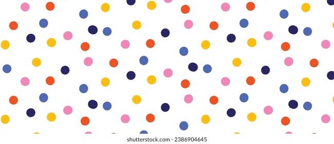 Vector polka dot colorful seamless pattern background