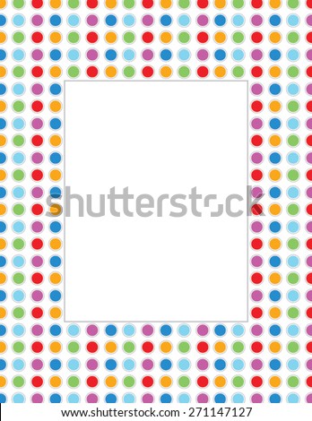 vector polka dot invitation template frame stock vector royalty
