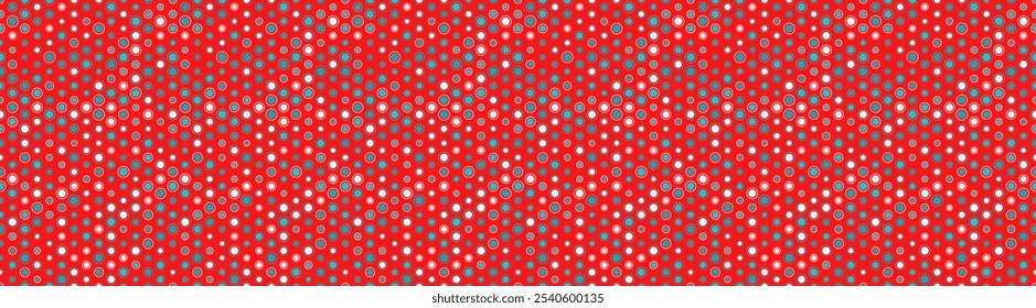 Vector polka dot pattern with abstract round shapes. Great for textile designs, seamless wallpapers, or trendy poster backgrounds with a minimalist geometric style.