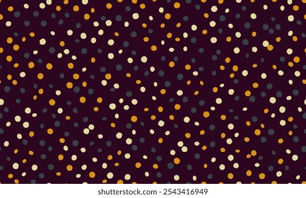 Vector polka dot pattern with abstract round shapes. Great for textile designs, seamless wallpapers, or trendy poster backgrounds with a minimalist geometric style.