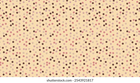 Vector polka dot pattern with abstract round shapes. Great for textile designs, seamless wallpapers, or trendy poster backgrounds with a minimalist geometric style.