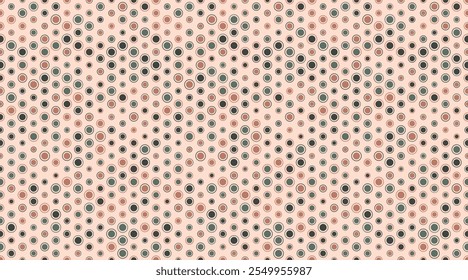 Vector polka dot pattern with abstract round shapes. Great for textile designs, seamless wallpapers, or trendy poster backgrounds with a minimalist geometric style.