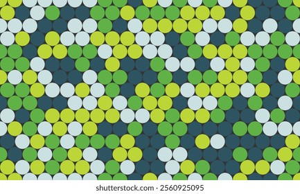 Vector polka dot pattern with abstract round shapes. Great for textile designs, seamless wallpapers, or trendy poster backgrounds with a minimalist geometric style.