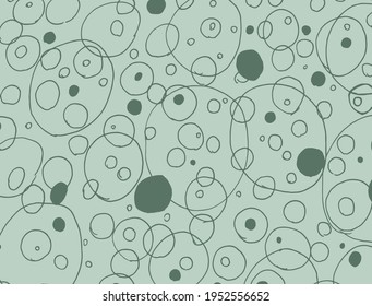 Vector polka dot pattern. Color polka dot and circle ornament. Ink illustration. Hand drawn ornament