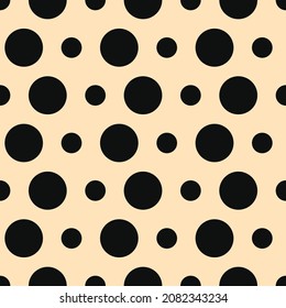 
Impresión de puntos de polka vectorial, patrón geométrico sin costuras para textiles.