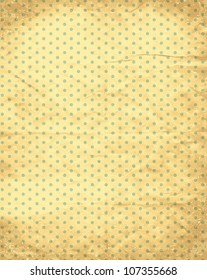 vector polka dot retro old paper background