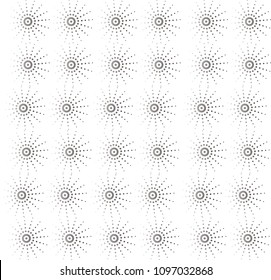 Vector polka dots on a white background.