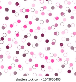 Vector polka dots pattern. Fabric print for cloth design. Cloth, textile background. Pink polka dots. Classic fabric design for any purposes. Seamless ornament pattern.