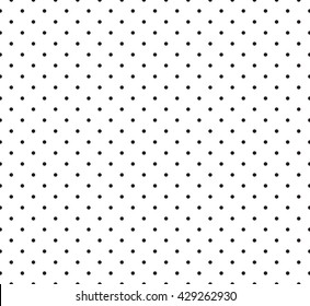 Vector Polka Dots Pattern. Dots Gray Background.