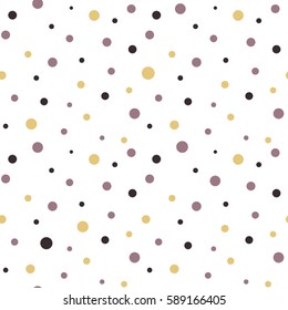 vector polka dots seamless pattern. Abstract geometric background.